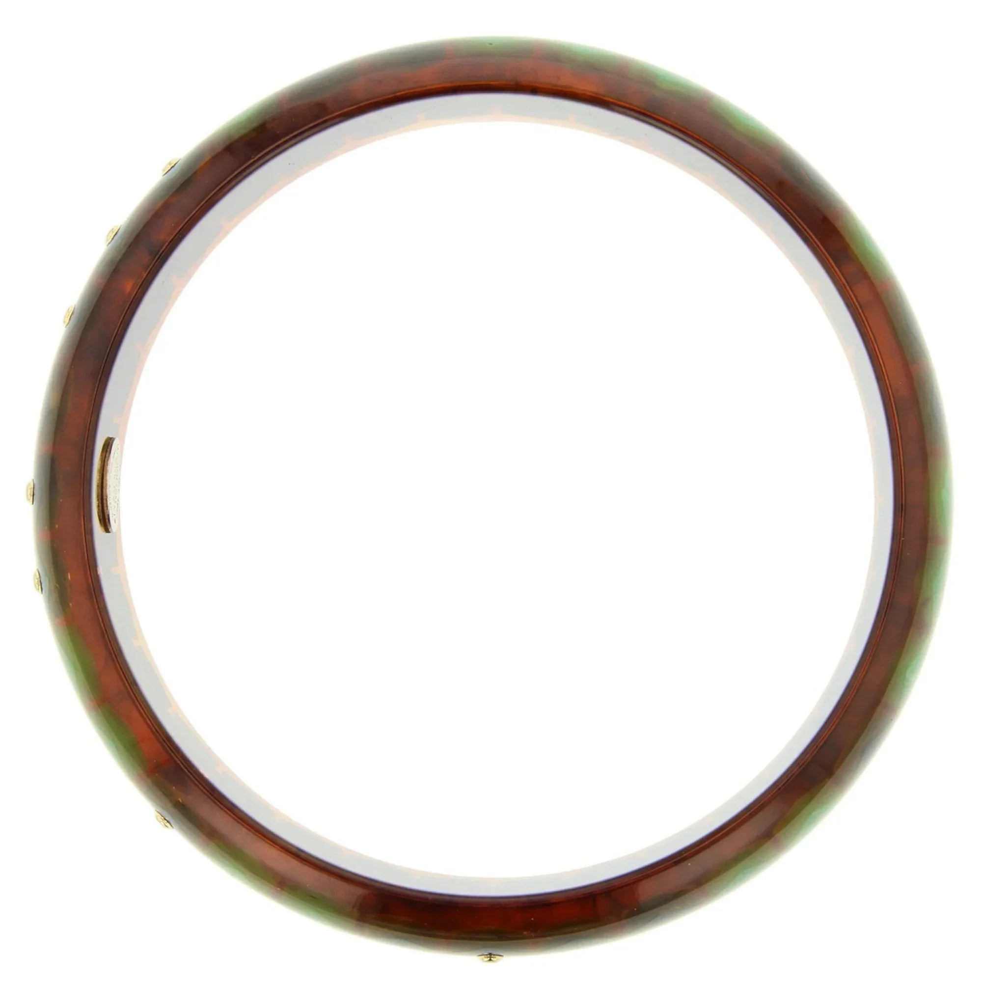 Isabella II Bangle | Honeycomb design bangle with inlay and stones.