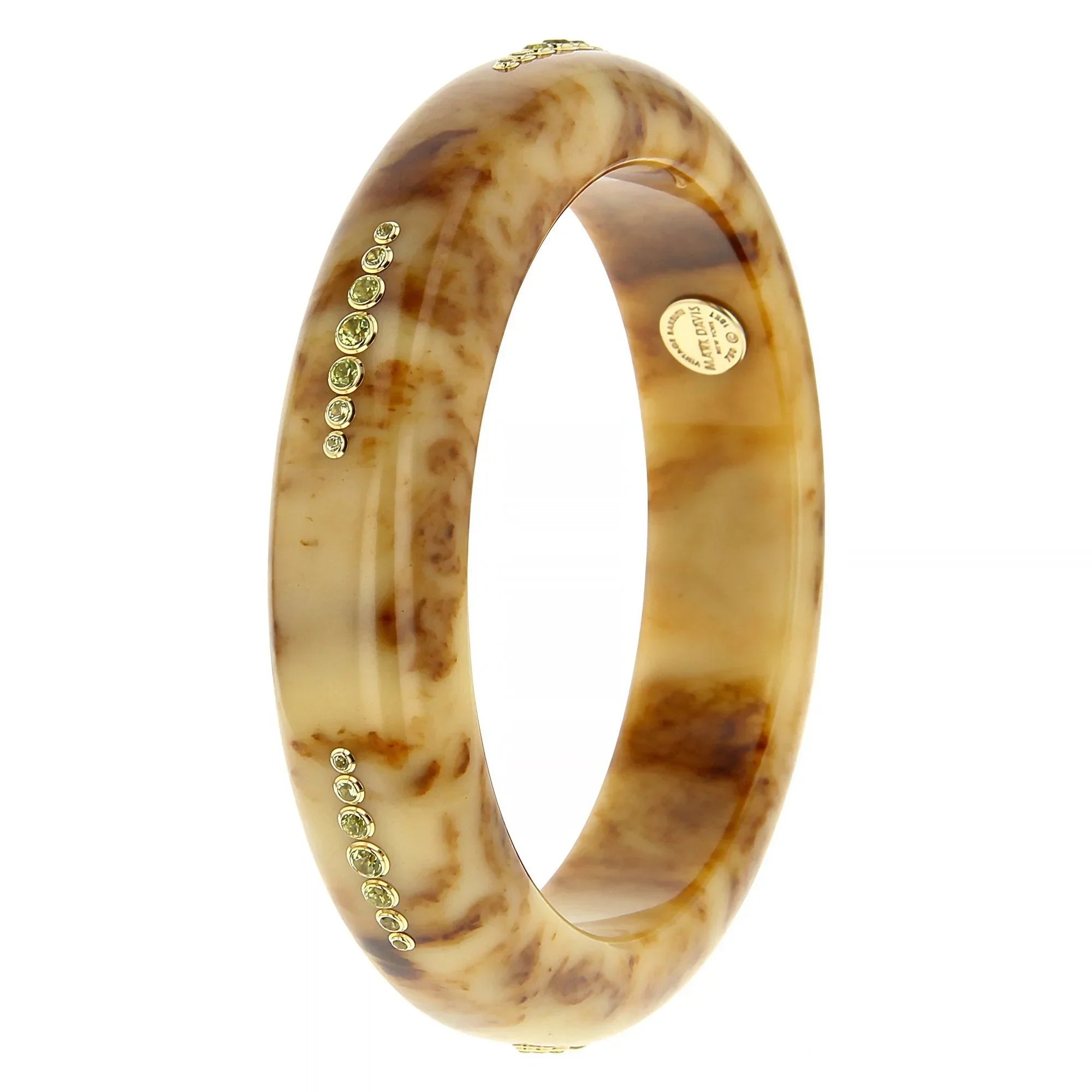 Jane Bangle | Bakelite bangle with 6 gemstone rows.