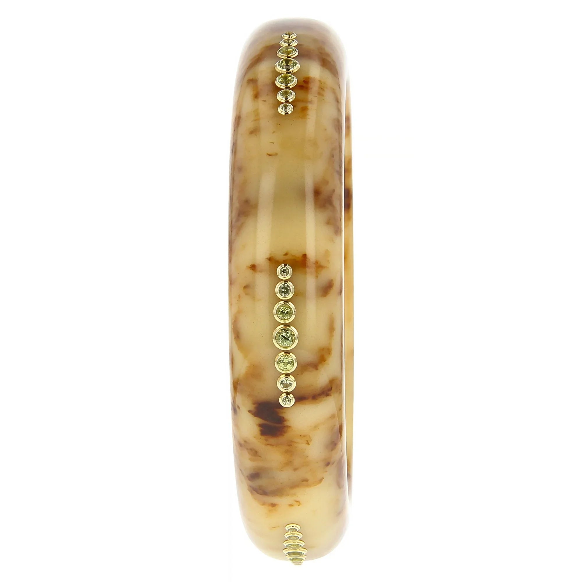 Jane Bangle | Bakelite bangle with 6 gemstone rows.