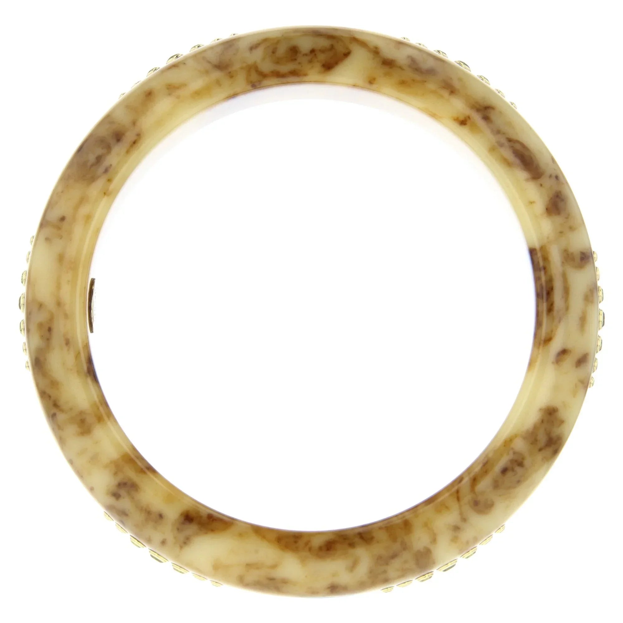 Jane Bangle | Bakelite bangle with 6 gemstone rows.