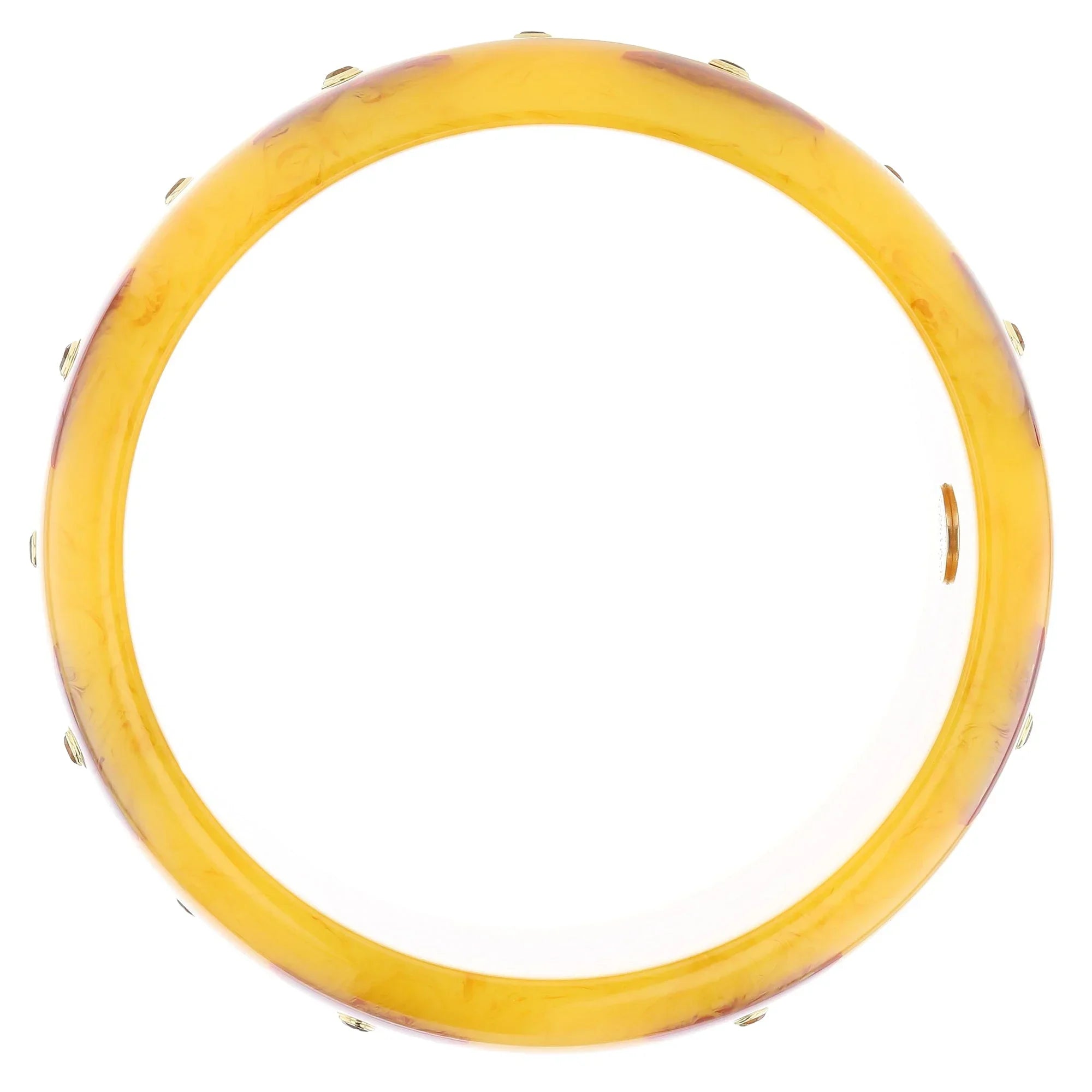 Kara III Bangle | Bakelite with inlay and lively citrine stones.