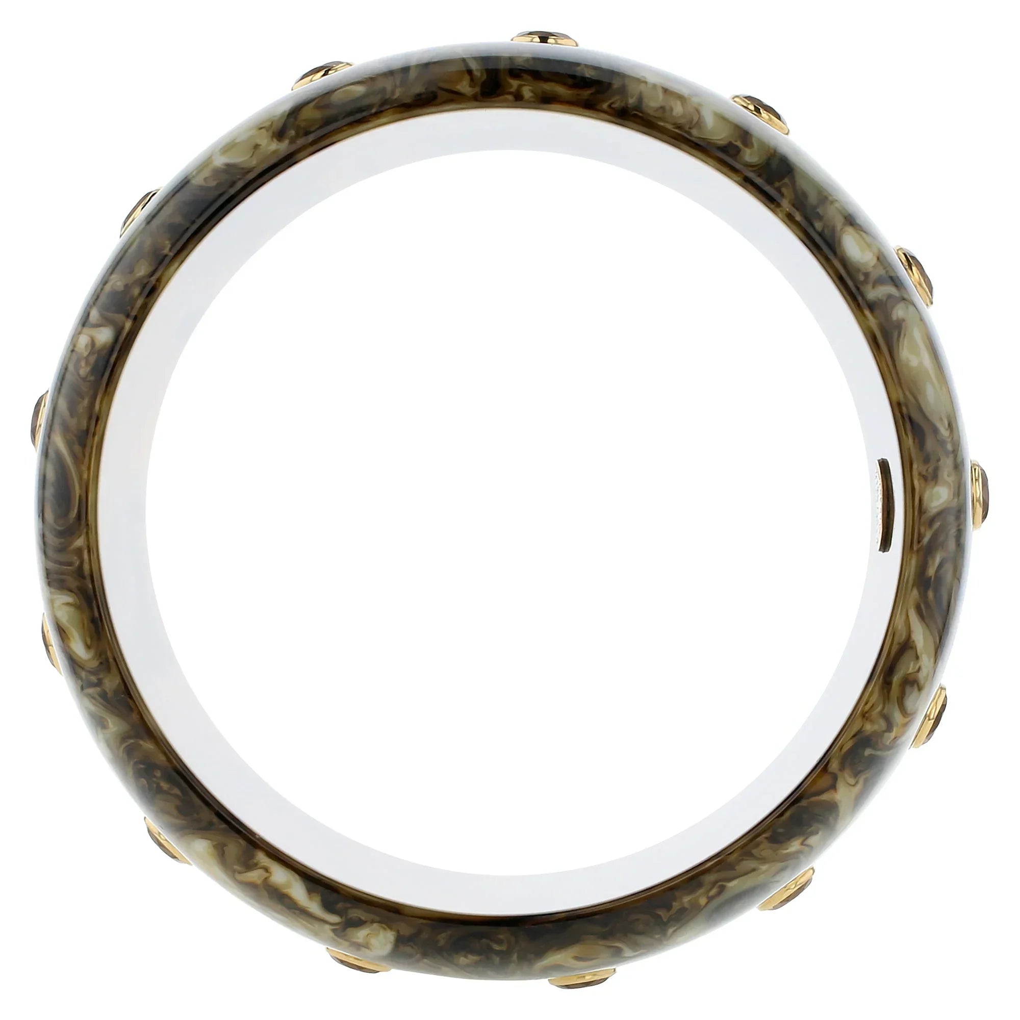 Karmen Bangle | Bakelite with elegant X inlay and stones.