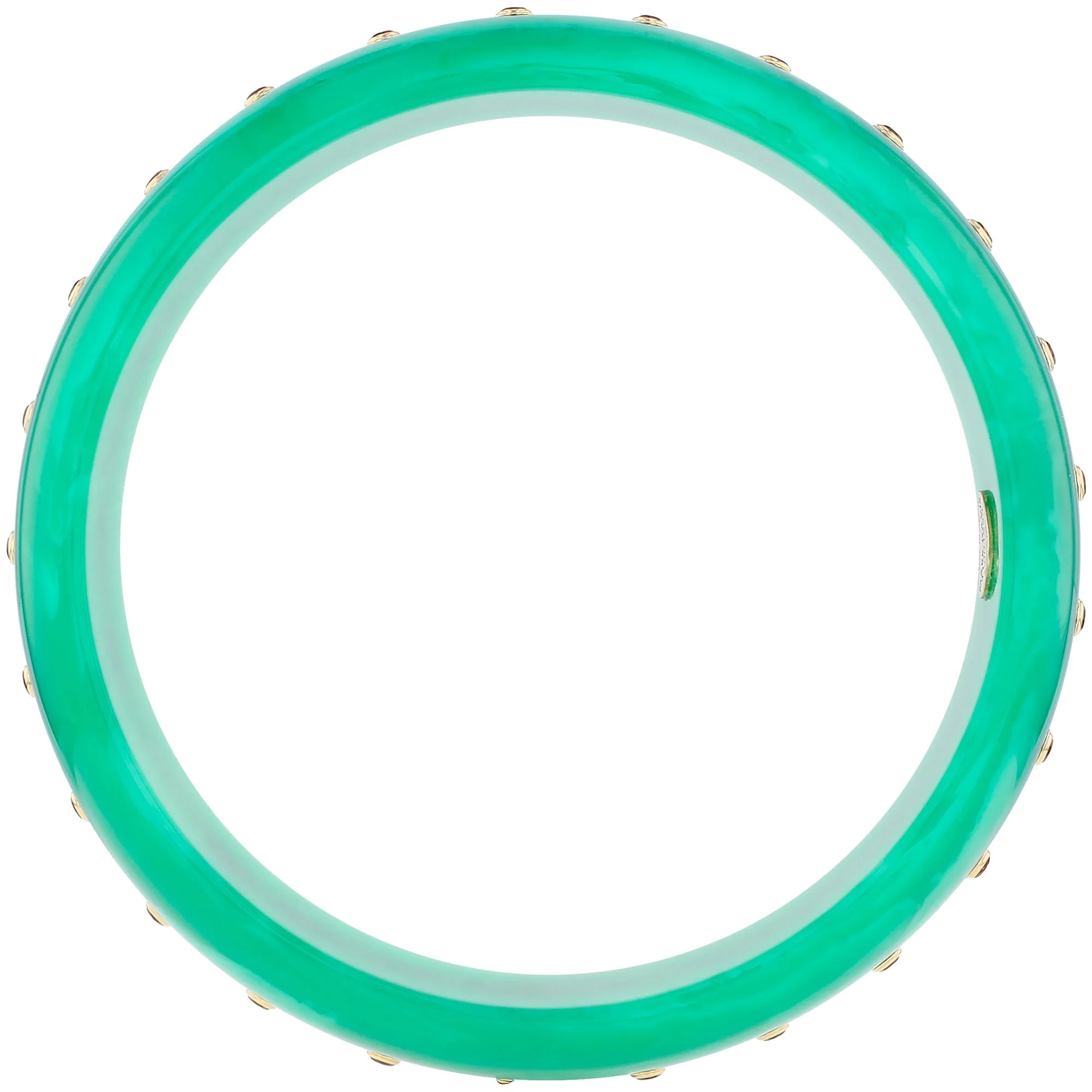 Katherine Bangle | Bakelite with inlay and stones. 
