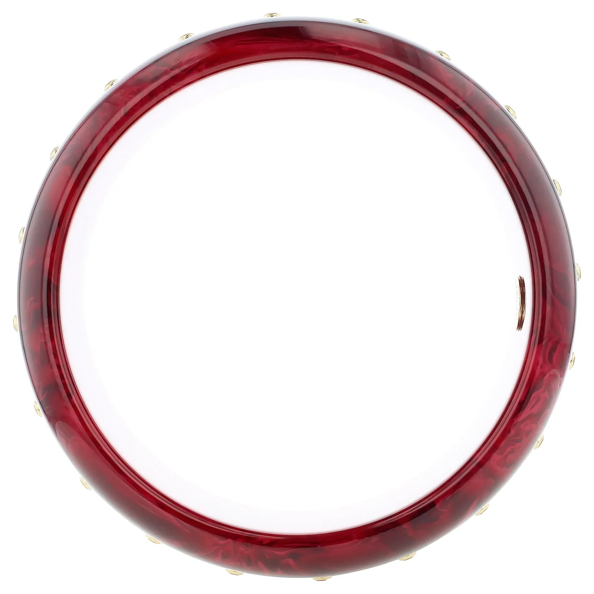 Kavi Bangle | Gleaming burgundy bakelite with inlay and stones. 