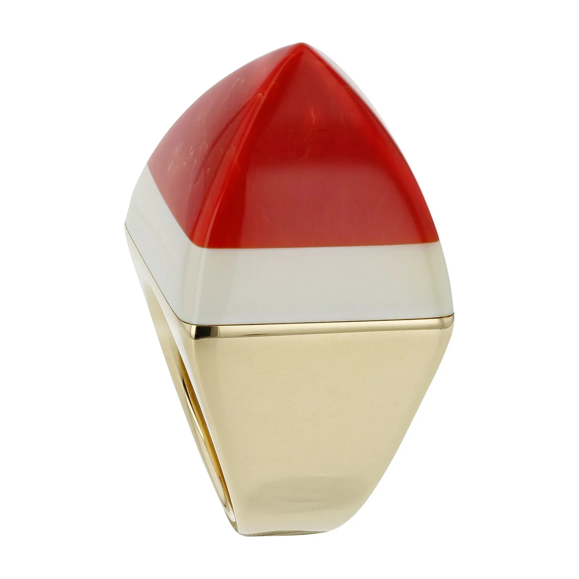 Kendall Ring | Bakelite sugar loaf shaped ring with a gold band.
