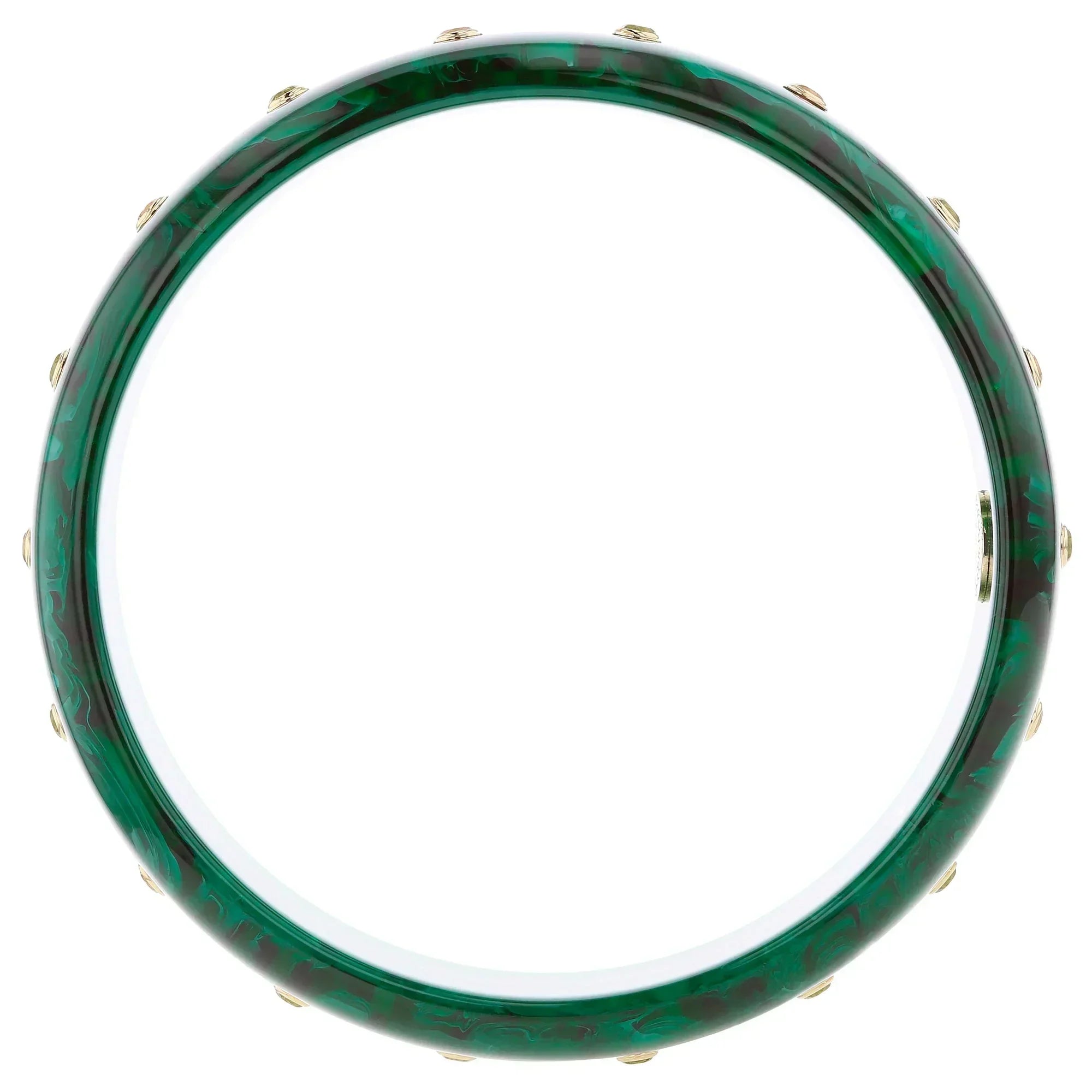 Lenora Bangle | Bakelite with inlay stripes and stones