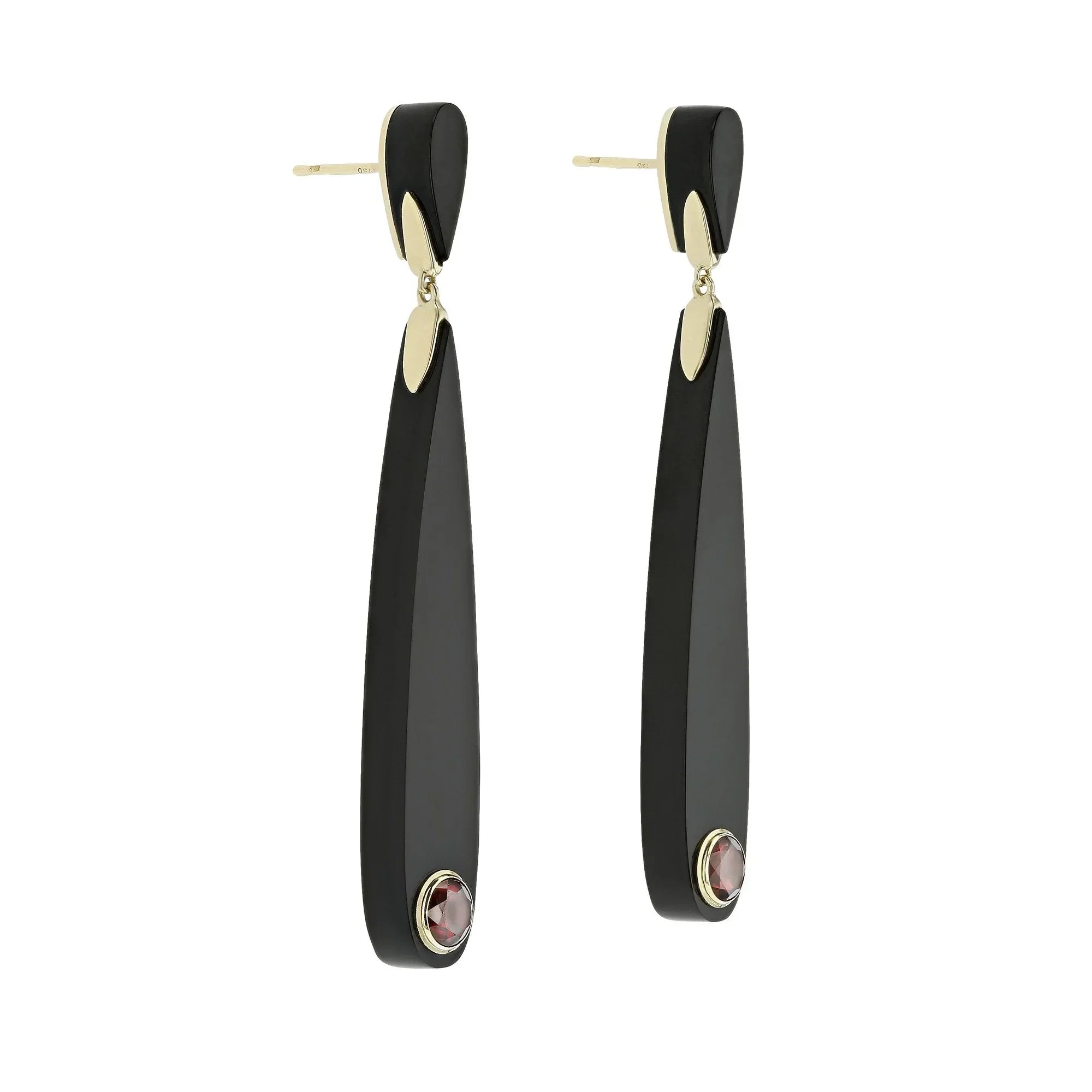 Lila Earrings | Bakelite drop earrings with stones.