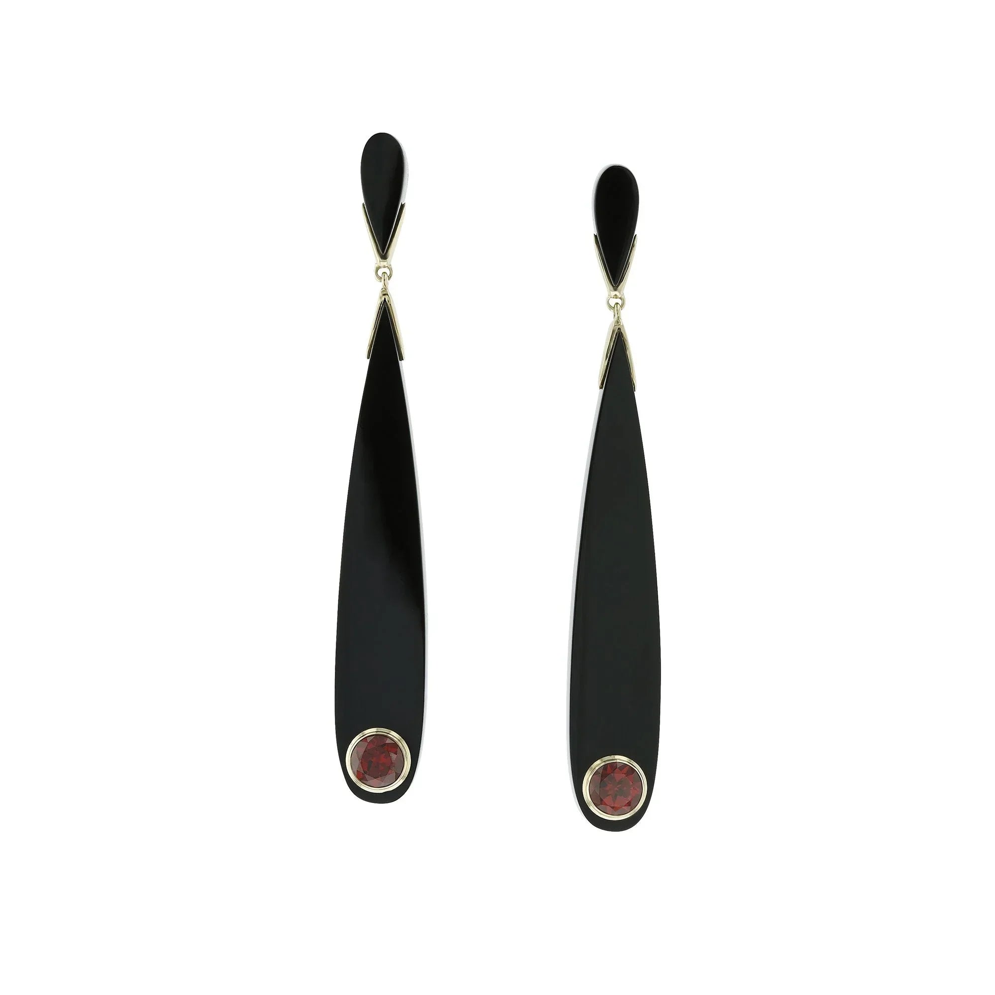 Lila Earrings | Bakelite drop earrings with stones.