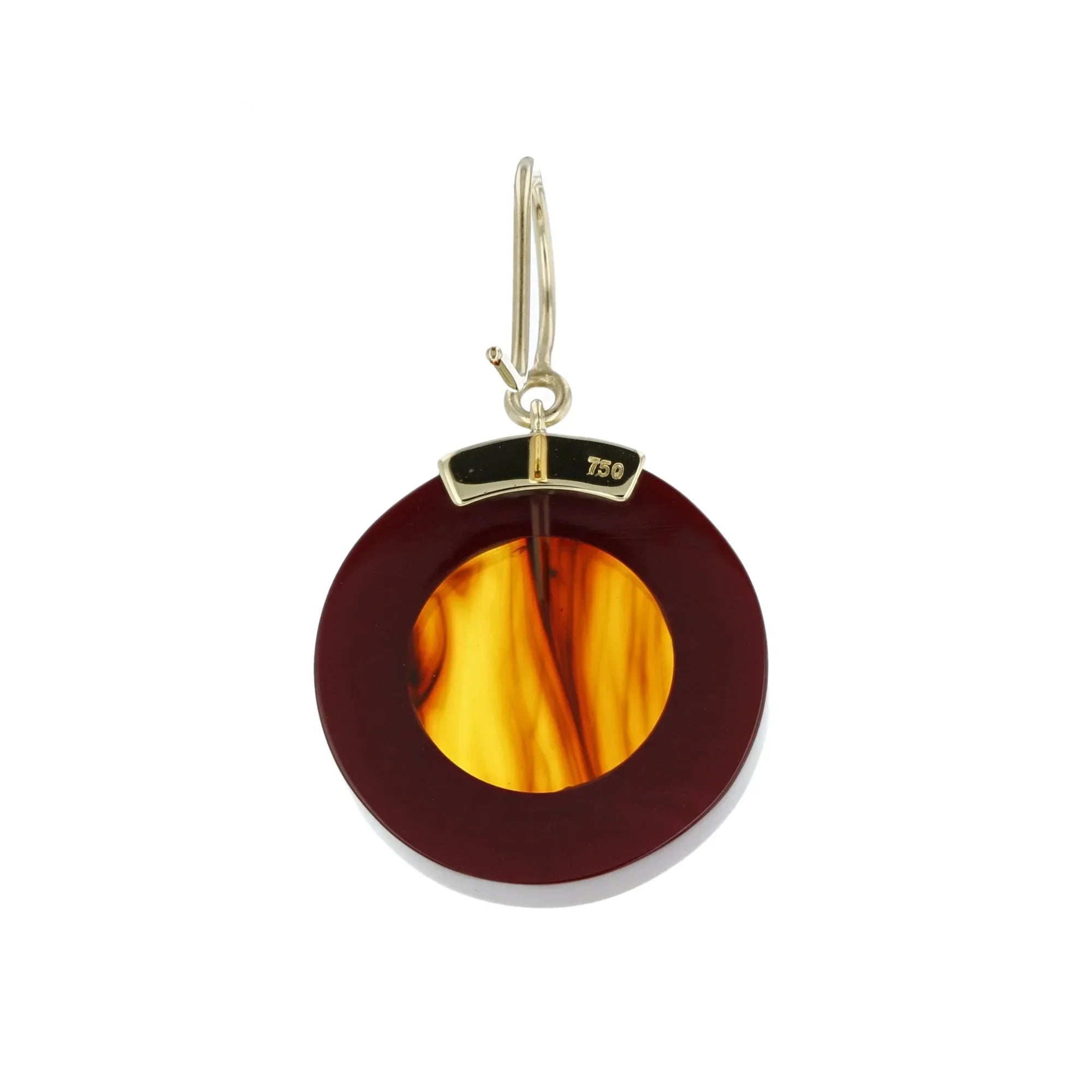 Lily Earrings | Bakelite earrings framed by a circle of stones.