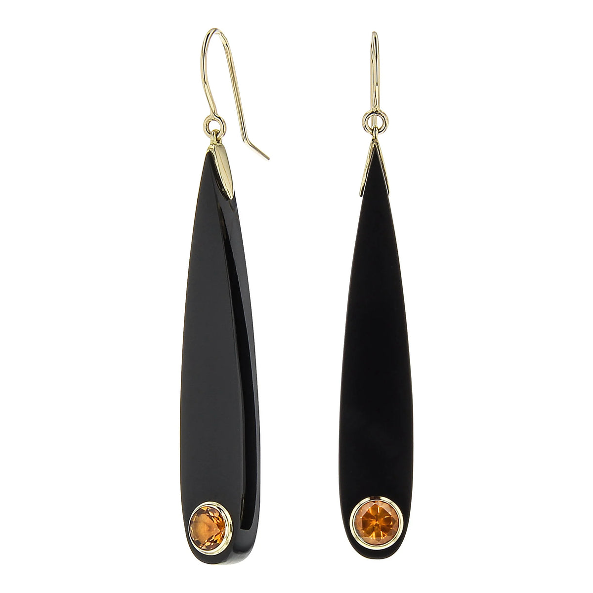 Lola Earrings | Bakelite with gold and stones. 