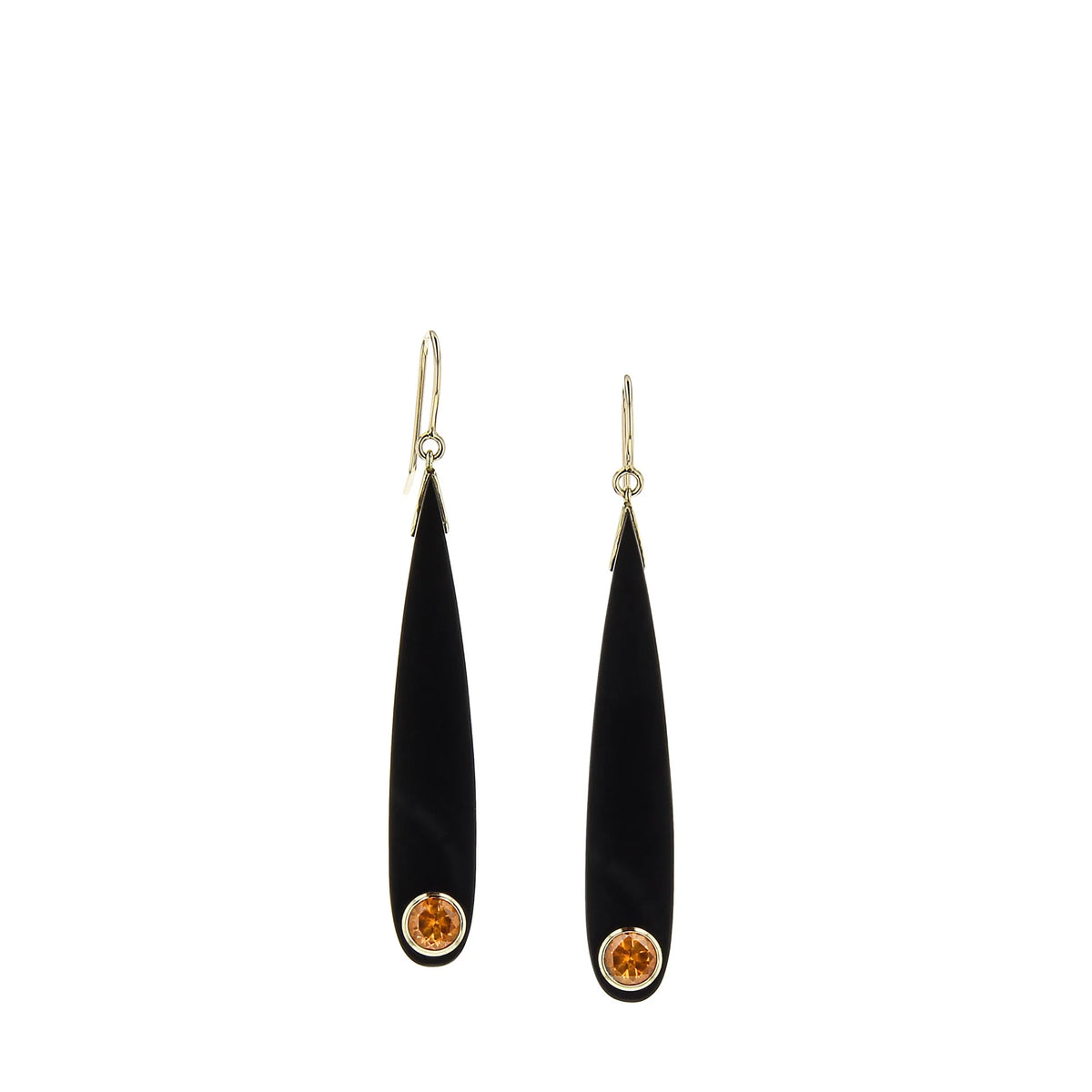 Lola Earrings | Bakelite with gold and stones. 