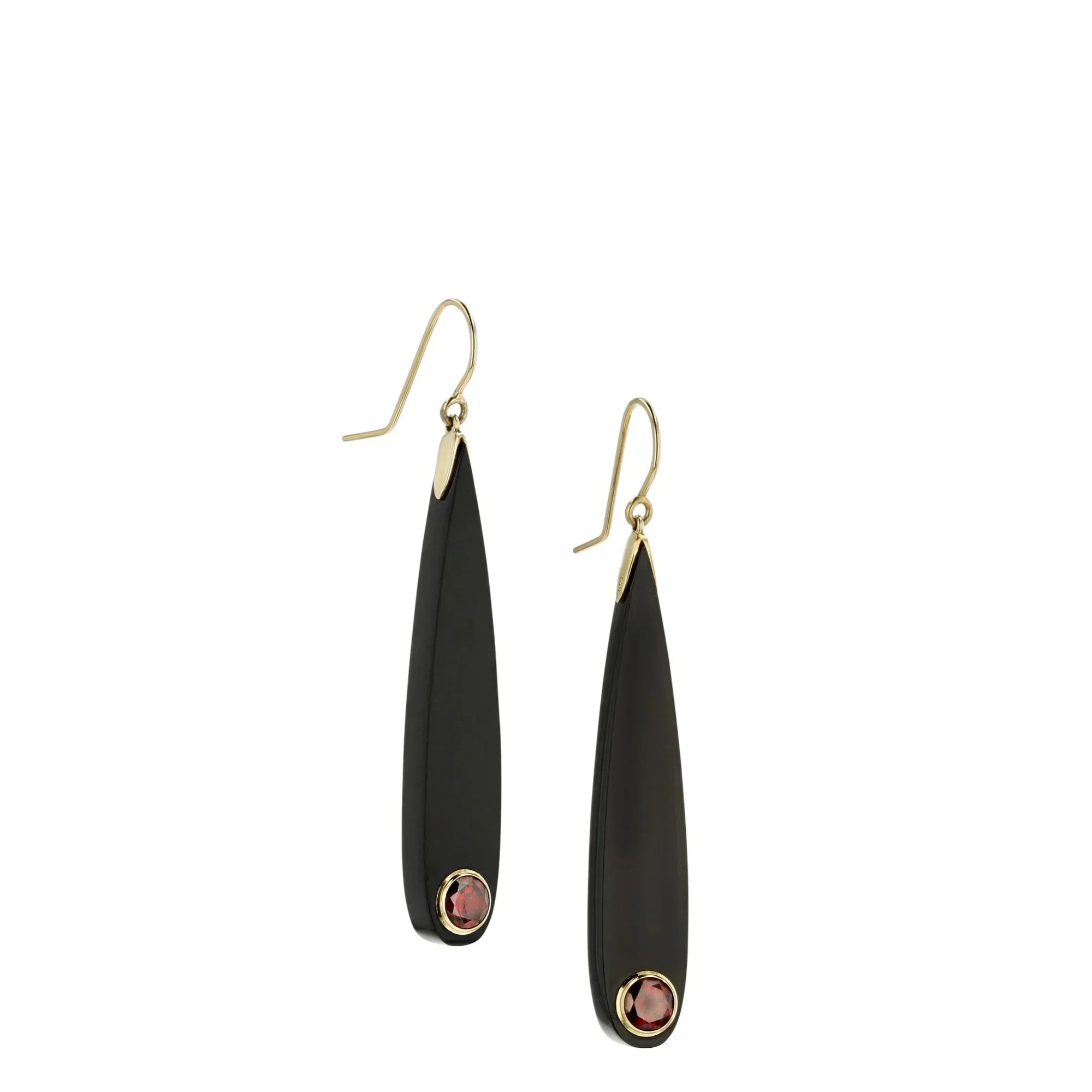Lola Earrings | Bakelite teardrop earrings with stones.