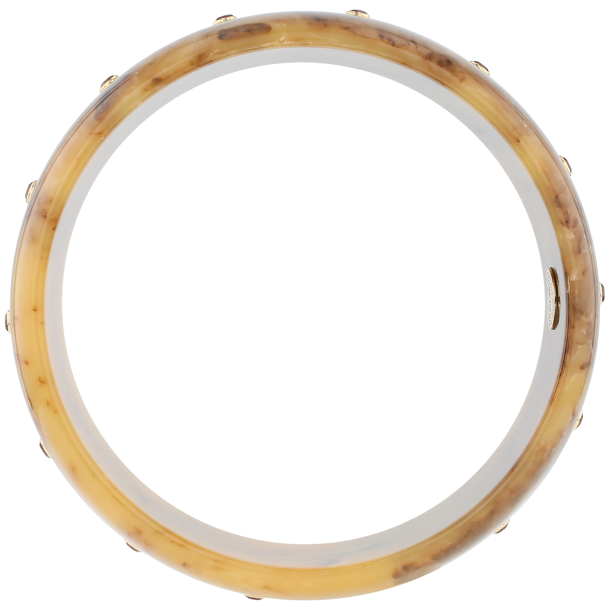Mabyn Bangle | Bakelite with inlay and stones. 