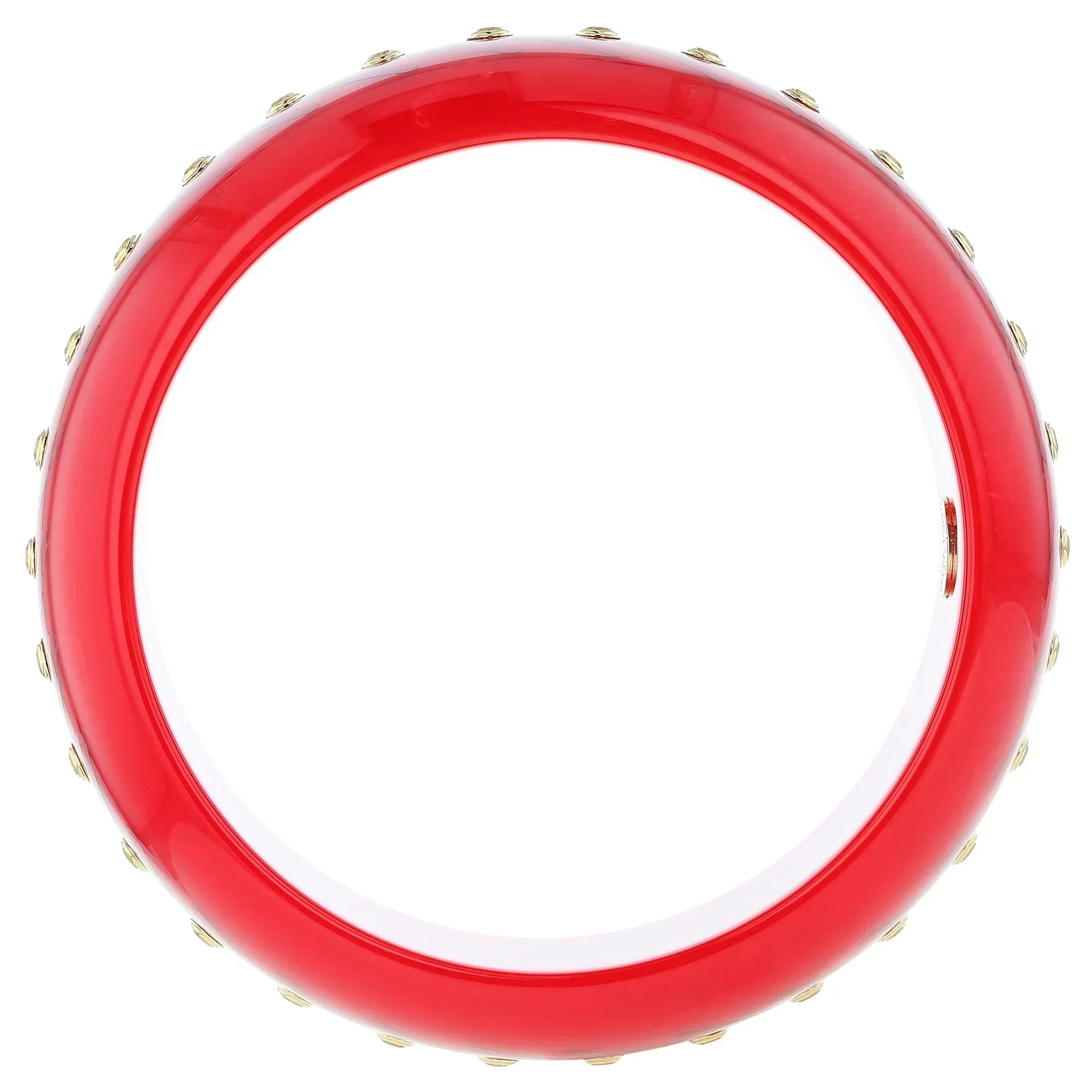 Mara Bangle | Bakelite bangle with an arrow pattern inlay and stones.