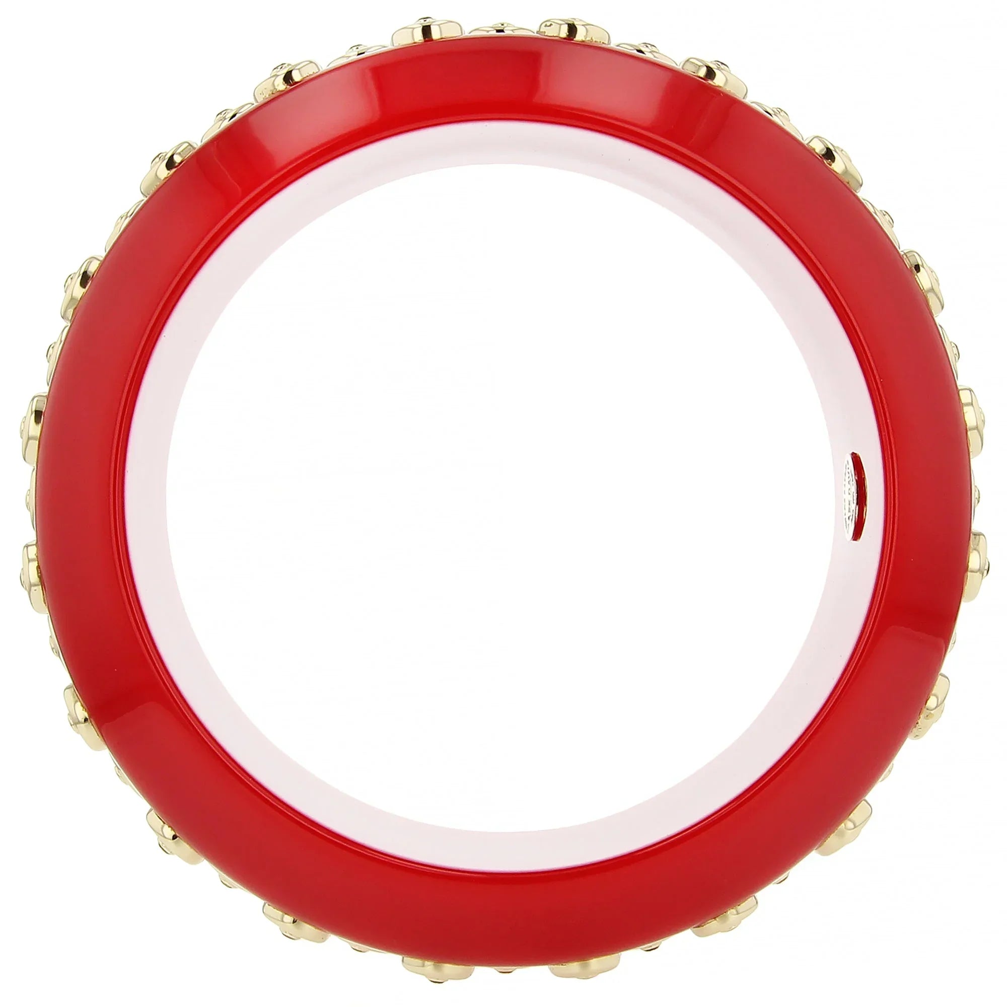 Marilyn III Bangle | Spectacular bakelite bangle with inlay and stones.