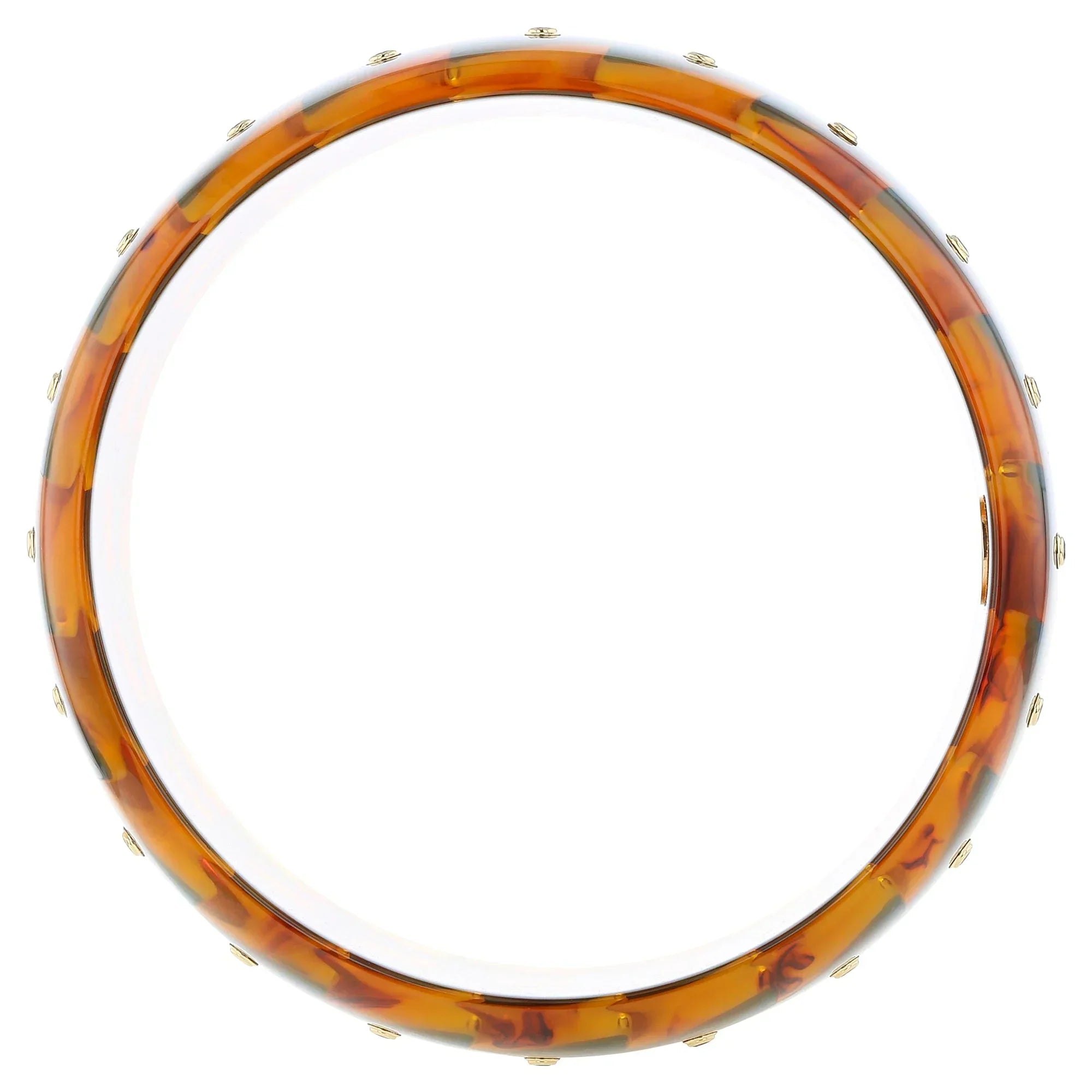 Marlowe II Bangle | Bakelite bangle with inlay and stones, phenomenal color. 