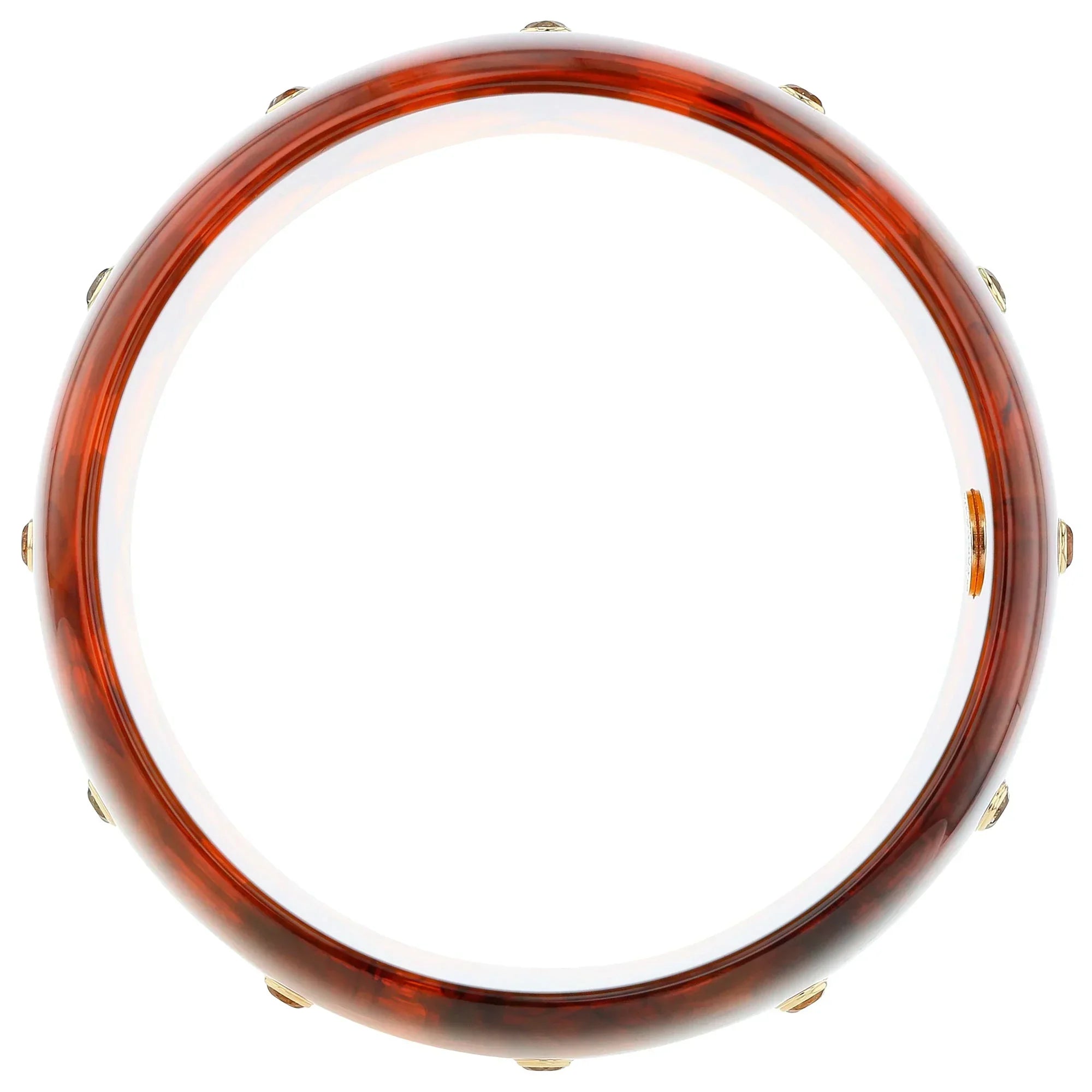 Martina Bangle | Bakelite with X pattern inlay and stones.