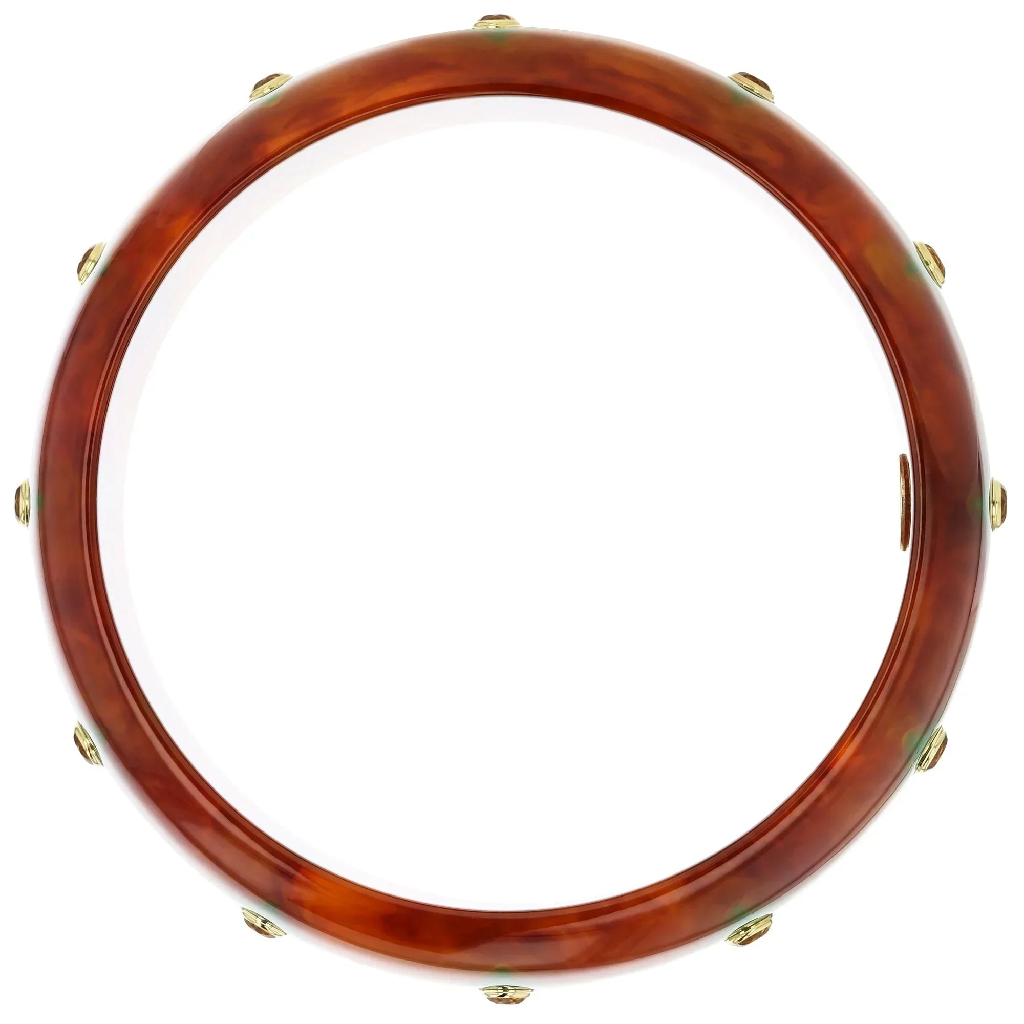 Natalia Bangle | Bakelite bangle with kite shape inlay and stones.