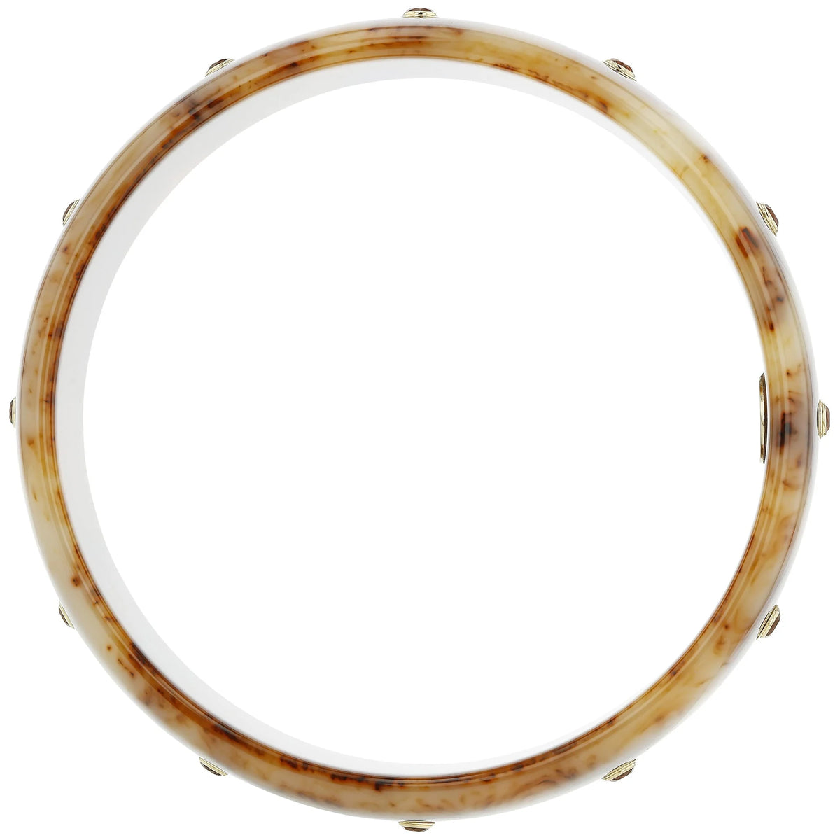 Octavia Bangle | Bakelite with inlay and stones. 