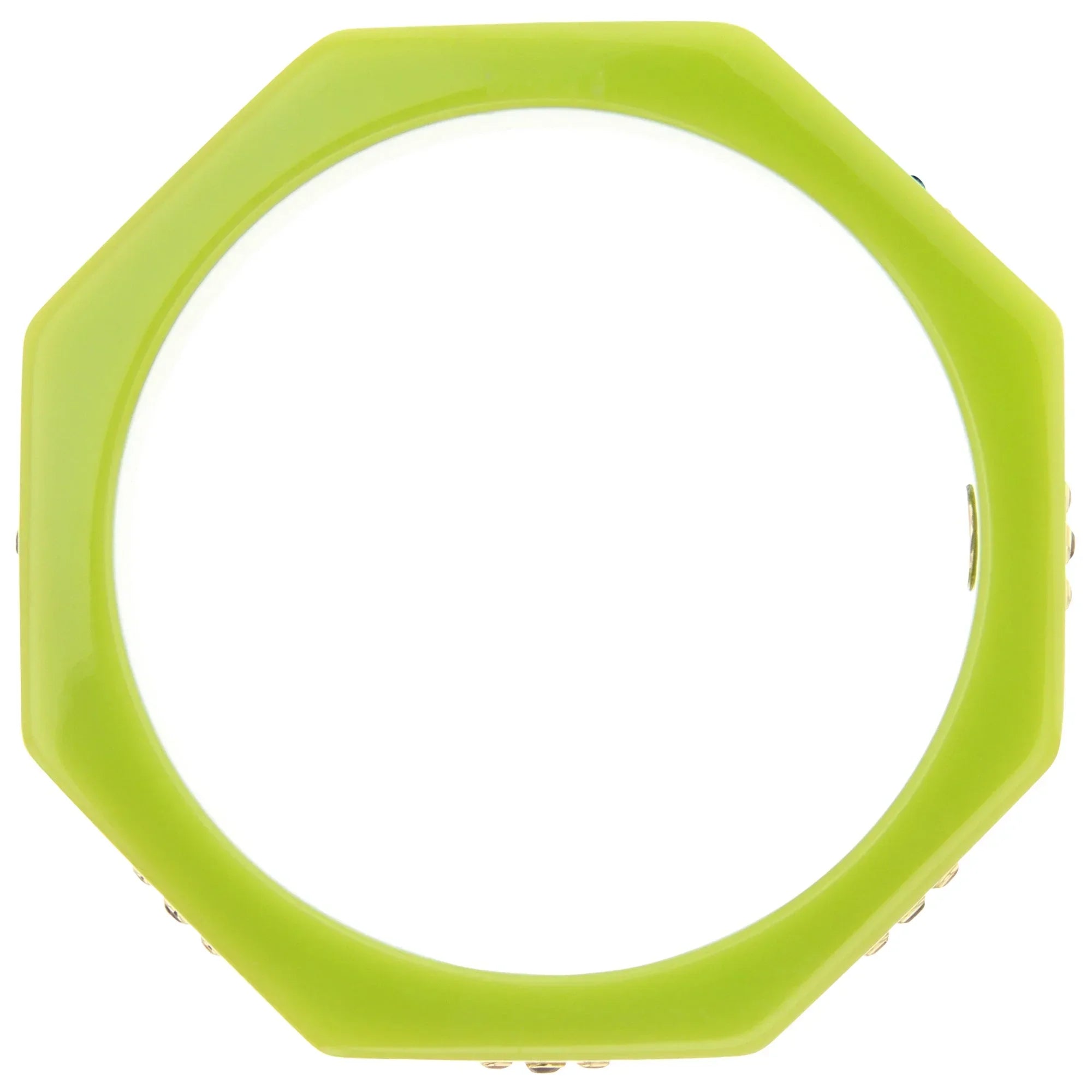 Rowan Bangle | Bakelite bangle 
with inlaid frames, framing the stones.