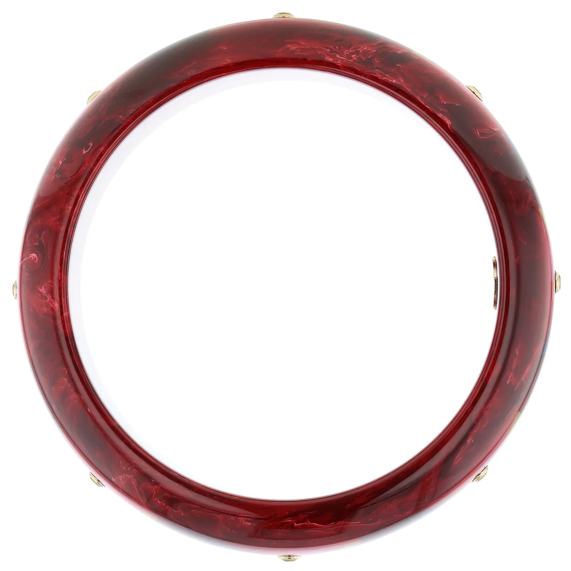Sawyer Bangle | Burgundy bakelite bangle with inlay and stones.