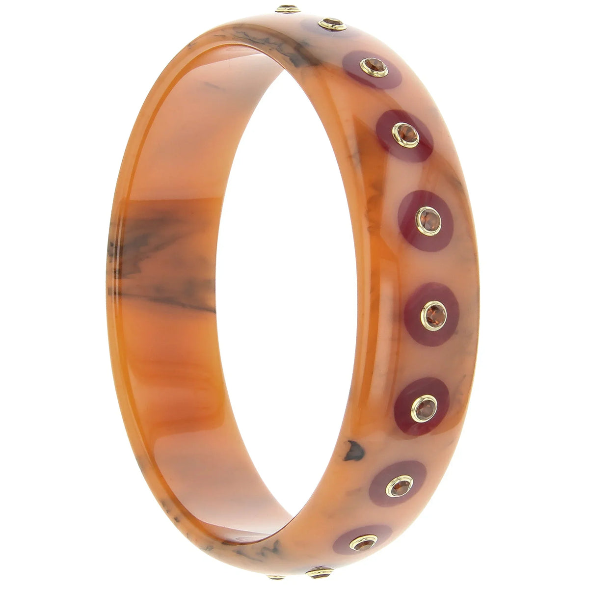 Sophia Bangle | Muted-orange with citrines.