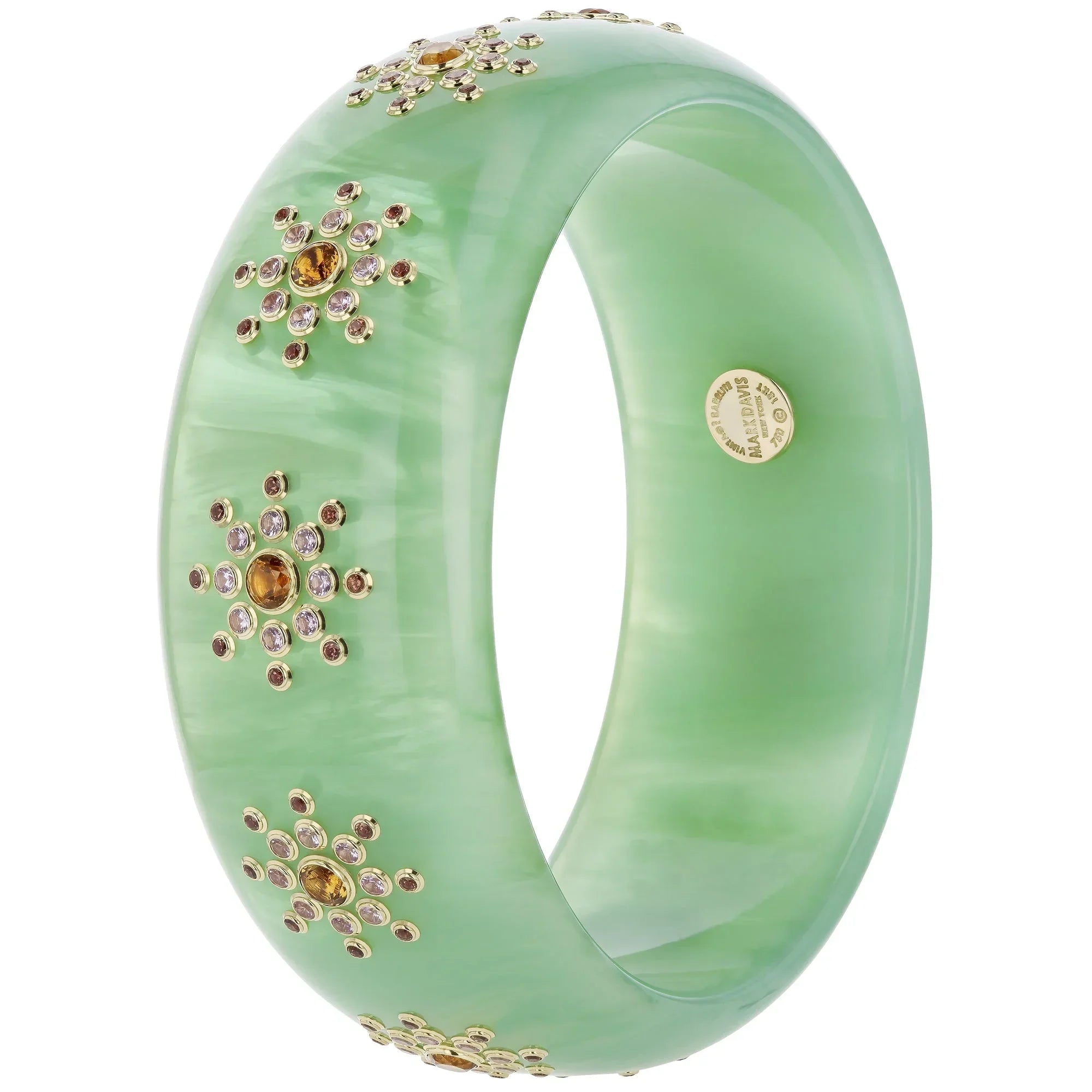 Stella Bangle | Bakelite bangle with starburst design stones.