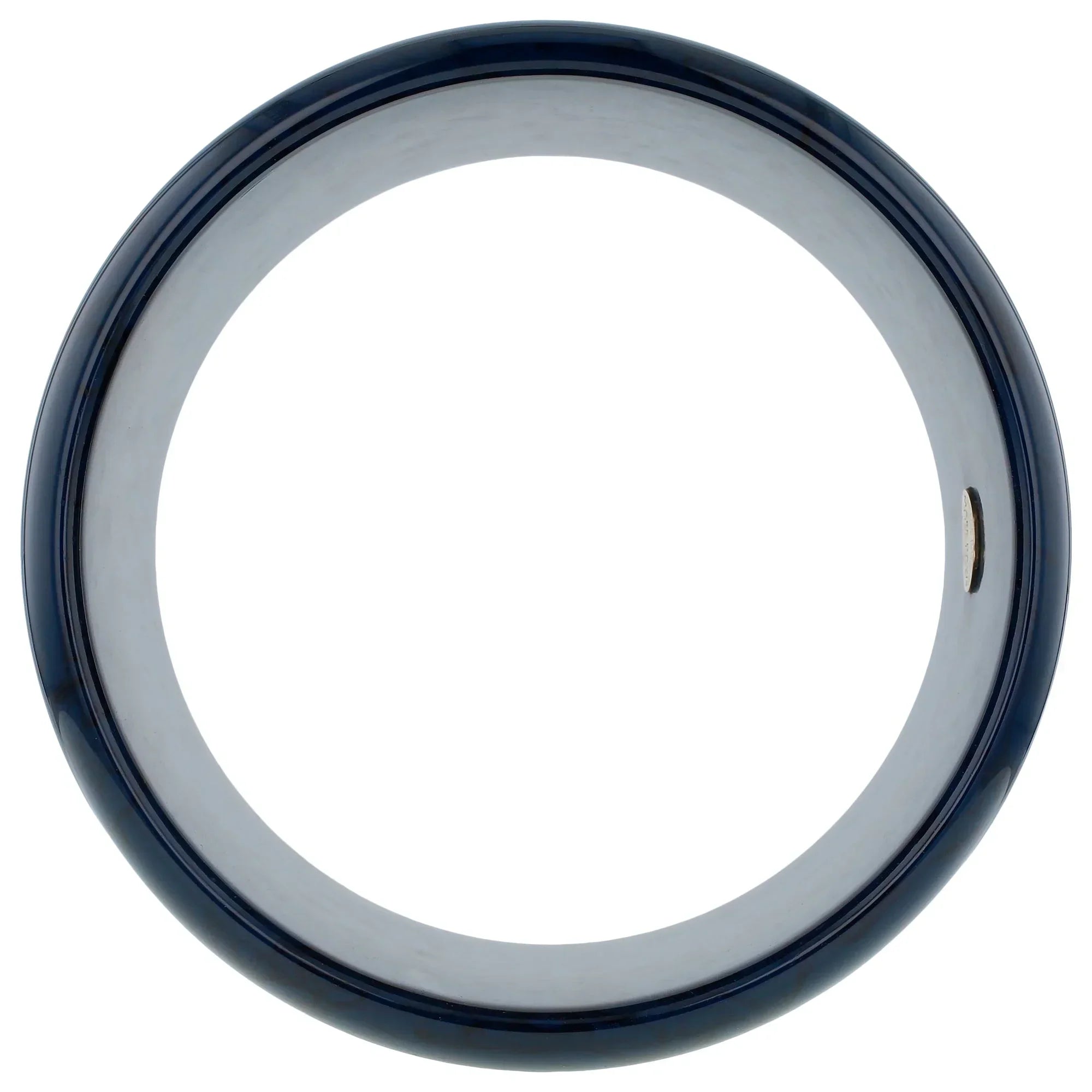Tierney Bangle | Navy blue bakelite with inlay and stones.