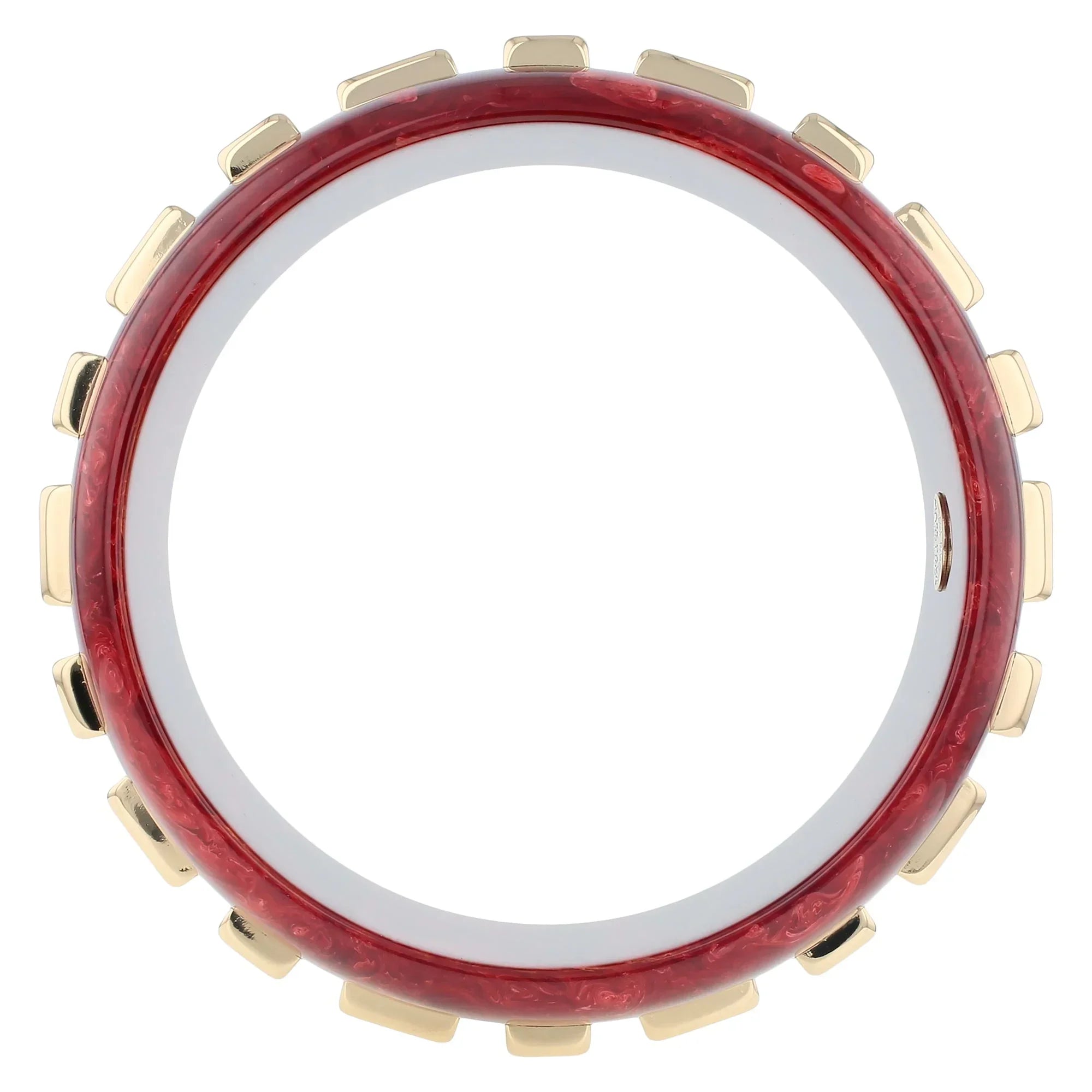 Valencia Bangle | Wine red bakelite with inlay.