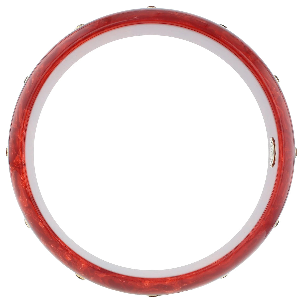Valentina Bangle | Bakelite with inlay and stones. 