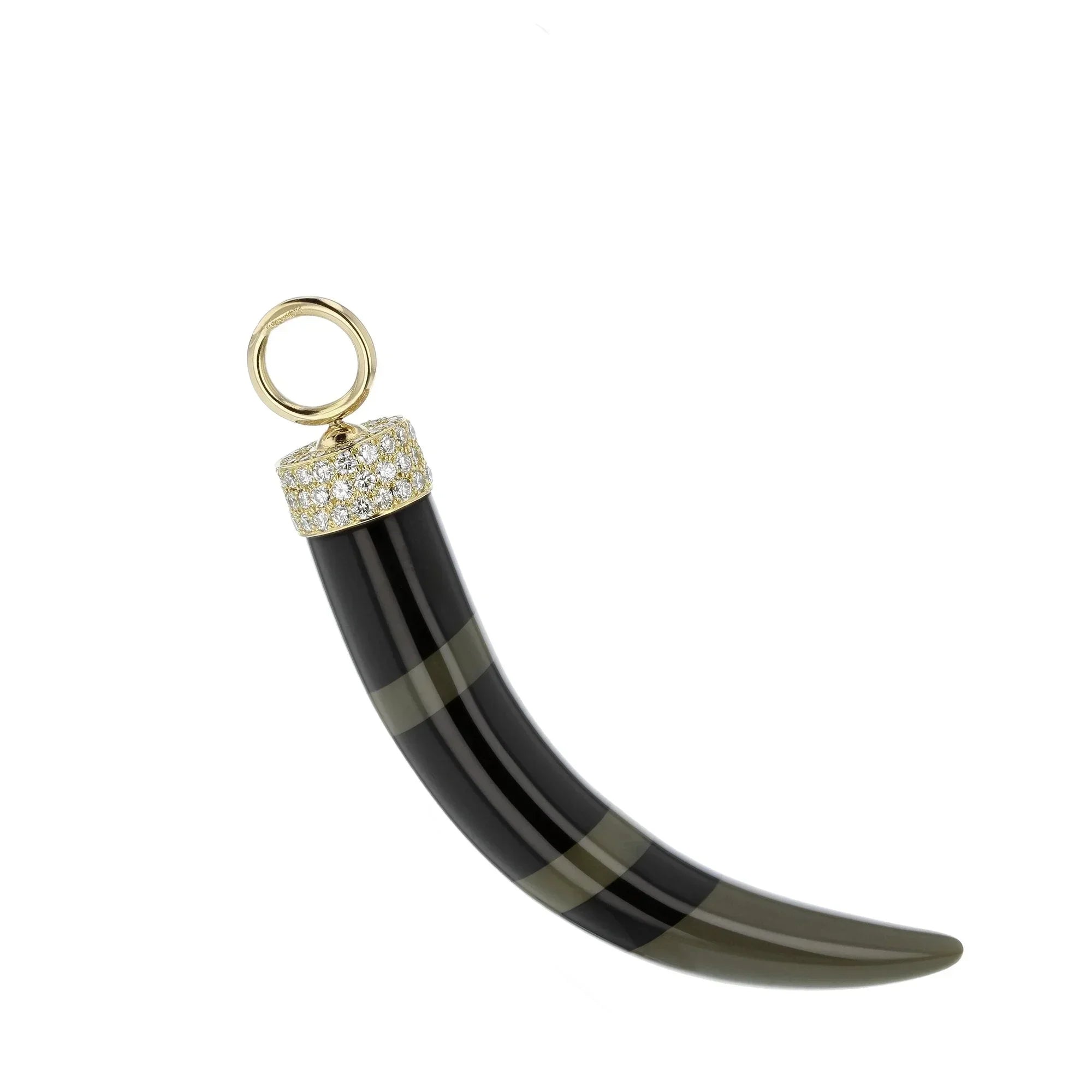 Vreeland Pendant | Tusk shaped pendant with stones.
