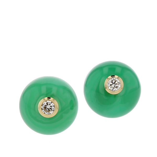 Audre Earrings | Bakelite bead stud earrings with stones.
