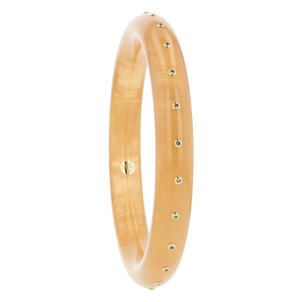 Evelyn Bangle | Delicate bakelite bangle with stones.